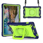 Custodia per tablet PC ibrida in silicone con robot per Samsung Galaxy Tab A9+ (giallo blu scuro verde)