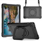 Custodia per tablet PC ibrida in silicone con robot per Samsung Galaxy Tab A9+ (nera)