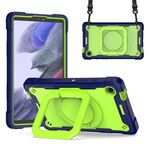 Custodia per tablet PC ibrida in silicone con robot per Samsung Galaxy Tab A9 (giallo blu scuro verde)