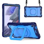 Custodia per tablet PC ibrida in silicone con robot per Samsung Galaxy Tab A9 (blu navy blu)