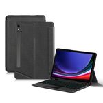 Per Samsung Galaxy Tab S9 / S9 FE YJ-S9 Custodia tablet in pelle con tastiera Bluetooth divisa