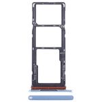 Per Tecno Pop 7 BF6 Vassoio scheda SIM + Vassoio scheda SIM + Vassoio scheda micro SD (Blu)