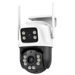 La doppia fotocamera WiFi QX101 da 6 MP supporta l'interfono vocale bidirezionale e la visione notturna a infrarossi (spina UK)