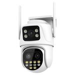 La doppia fotocamera WiFi QX104 da 3 MP supporta il riconoscimento del volto umano e l'allarme AI (spina AU)