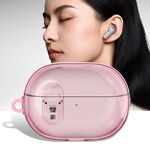 Per Huawei FreeBuds Pro 3 Auricolare wireless Custodia protettiva in TPU+PC con fibbia in metallo (rosa trasparente)