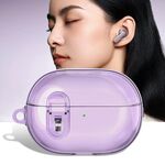 Per Huawei FreeBuds Pro 3 Auricolare wireless Custodia protettiva in TPU+PC con fibbia in metallo (viola trasparente)