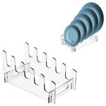 Scolapiatti multistrato per portaoggetti in acrilico rimovibile, dimensioni: 26,7 x 15,3 x 14 cm