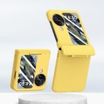Per OPPO Find N3 Flip PC Skin Feel Custodia per telefono pieghevole integrata con albero centrale (giallo)