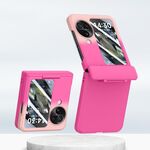Per OPPO Find N3 Flip PC Skin Feel Custodia per telefono pieghevole integrata con albero centrale (rosa rosa)