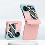 Per OPPO Find N3 Flip PC Skin Feel Custodia per telefono pieghevole integrata con albero centrale (rosa ciano)