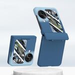 Per OPPO Find N3 Flip PC Skin Feel Custodia per telefono pieghevole integrata con albero centrale (blu ciano)