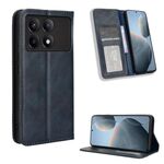 Custodia per telefono in pelle con texture retrò con fibbia magnetica per Xiaomi Redmi K70 / K70 Pro (blu)