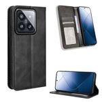 Per Xiaomi 14 Custodia per telefono in pelle con fibbia magnetica con texture retrò (nera)
