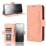 Per Xiaomi 14 Pro Custodia per telefono in pelle con texture di vitello con slot per schede (rosa)