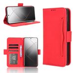 Per Xiaomi 14 Pro Custodia per telefono in pelle con texture di vitello con slot per schede (rosso)