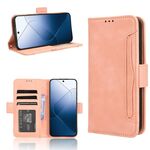 Per Xiaomi 14 Custodia per telefono in pelle con texture di vitello con slot per schede (rosa)