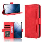 Per Xiaomi 14 Custodia per telefono in pelle con texture di vitello con slot per schede (rosso)