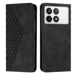 Custodia magnetica in pelle per Xiaomi Redmi K70 / K70 Pro Diamond Splicing Skin Feel (Nero)
