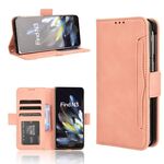 Per OPPO Find N3 / OnePlus Custodia in pelle con texture di vitello e slot per schede (rosa)