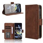 Per OPPO Find N3 / OnePlus Custodia per telefono in pelle con texture di vitello e slot per schede (marrone)