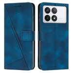 Custodia per telefono in pelle Dream Triangle per Xiaomi Redmi K70 / K70 Pro con cordino (blu)