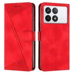 Custodia per telefono in pelle Dream Triangle per Xiaomi Redmi K70 / K70 Pro con cordino (rosso)