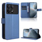 Custodia per telefono in pelle con texture diamante Xiaomi Redmi K70 / K70 Pro (blu)