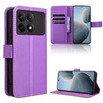 Custodia per telefono in pelle con texture diamante Xiaomi Redmi K70E / Poco X6 Pro (viola)