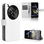 Per OPPO Find N3 / OnePlus Custodia per telefono in pelle con texture a diamante aperta (bianca)