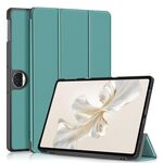 Custodia per tablet in pelle 3 volte Custer Pure Color per Honor Pad 9 (verde intenso)
