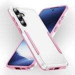 Per Samsung Galaxy S24+ 5G Pioneer Armor Heavy Duty PC + custodia per telefono in TPU (bianco+rosa)