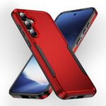 Per Samsung Galaxy S24+ 5G Pioneer Armor Heavy Duty PC + Custodia per telefono in TPU (Rosso+Nero)