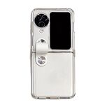 Per OPPO Find N3 Custodia trasparente in TPU Flip con fibbia a cerniera