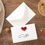 Biglietto d'auguri di San Valentino con cuore tridimensionale, biglietti di benedizioni, messaggi con buste, specifiche: palma