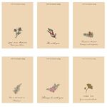 6 pezzi/set fai da te biglietti di auguri stampati di ringraziamento biglietto di auguri per San Valentino (pianta retrò)