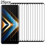 Per Honor X50 GT 25 pezzi 9H HD Pellicola in vetro temperato con bordo curvo 3D (nero)