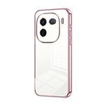 Per vivo iQOO 12 Pro Custodia per telefono con foro sottile con placcatura trasparente (rosa)