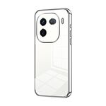 Per vivo iQOO 12 Pro Custodia per telefono con foro sottile con placcatura trasparente (Argento)