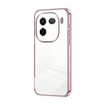 Per vivo iQOO 12 Custodia per telefono con foro sottile con placcatura trasparente (rosa)