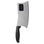 Per Samsung Galaxy S22 Ultra 5G Coltello da cucina simulato TPU + Custodia per PC (Argento)