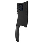 Per Samsung Galaxy S22 Ultra 5G Coltello da cucina simulato TPU + Custodia per PC (Nero)