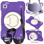 Per Samsung Galaxy Tab A9 8.7 2023 Custodia tablet PC ibrida in silicone con tracolla (viola blu)