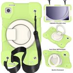 Per Samsung Galaxy Tab A9 8.7 2023 Custodia tablet PC ibrida in silicone con tracolla (verde)