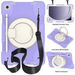 Custodia per tablet PC ibrida in silicone per Samsung Galaxy Tab A9+ 11 2023 con tracolla (viola)