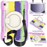 Per Samsung Galaxy Tab A9+ 11 2023 Custodia per tablet PC ibrida in silicone con tracolla (colorato viola)