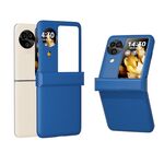 Per OPPO Find N3 Flip 3 in 1 Custodia protettiva per telefono con decalcomania all-inclusive in fibra di carbonio (blu)