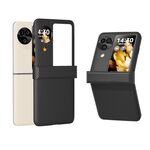 Per OPPO Find N3 Flip 3 in 1 Custodia protettiva per telefono con decalcomania all-inclusive in fibra di carbonio (nera)