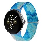 Per Google Pixel Watch 2 / Pixel Watch Cinturino in nylon colorato dipinto (blu oceano)