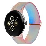 Per Google Pixel Watch 2 / Pixel Watch Cinturino in nylon colorato dipinto (Symphony Aurora)