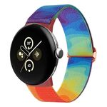 Per Google Pixel Watch 2 / Pixel Watch Cinturino in nylon colorato dipinto (colorato liquido)